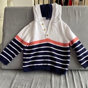 Janie and Jack knit hooded sweater